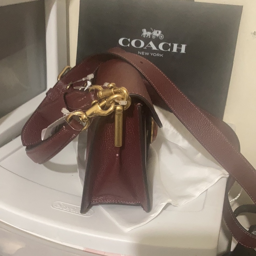Coach Tabby leather shoulder bag 26 Wine - Picture 7 of 16